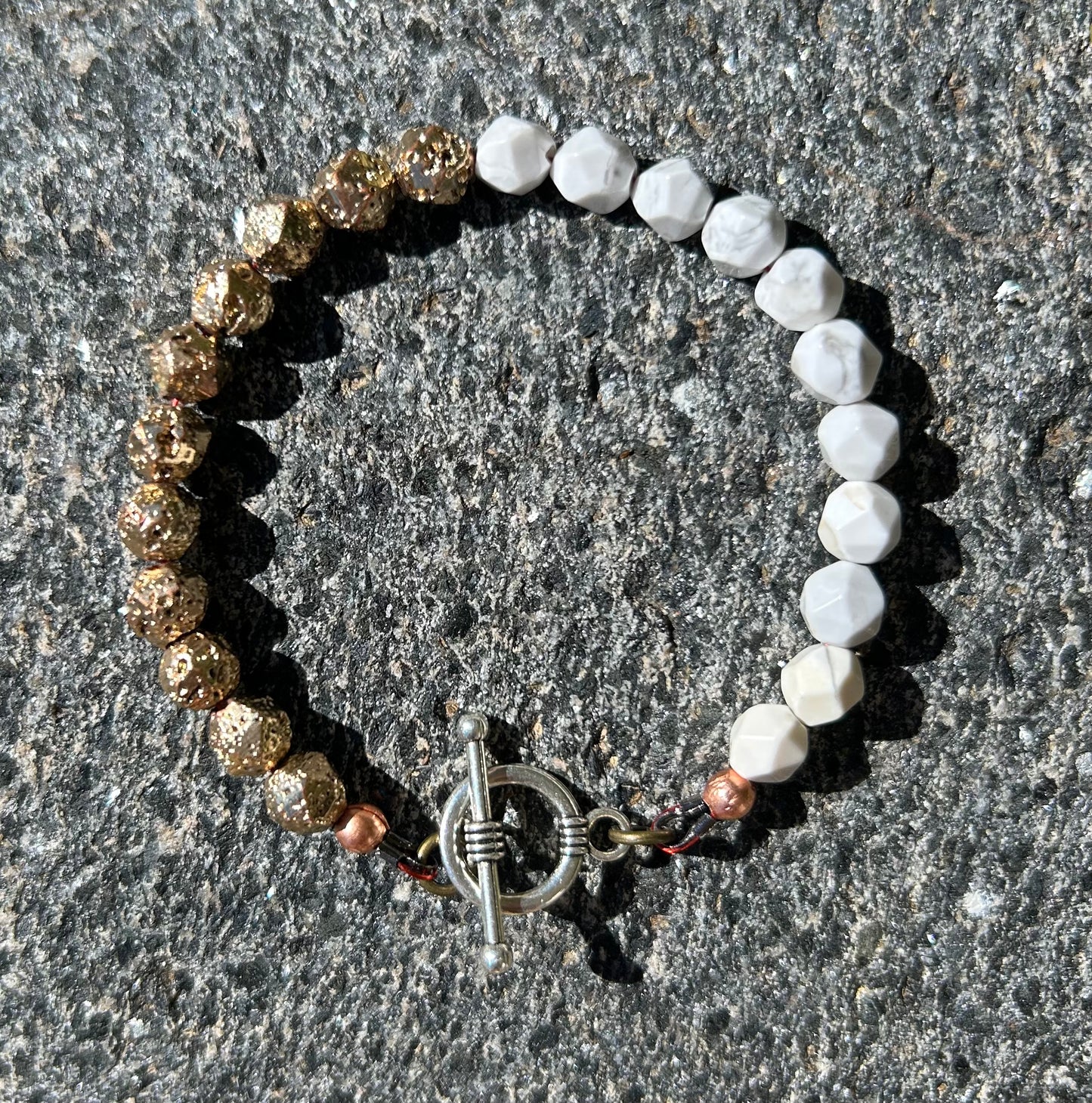 Howlite & Lava Bracelet