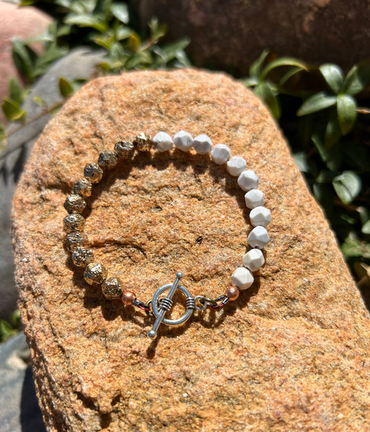 Howlite & Lava Bracelet