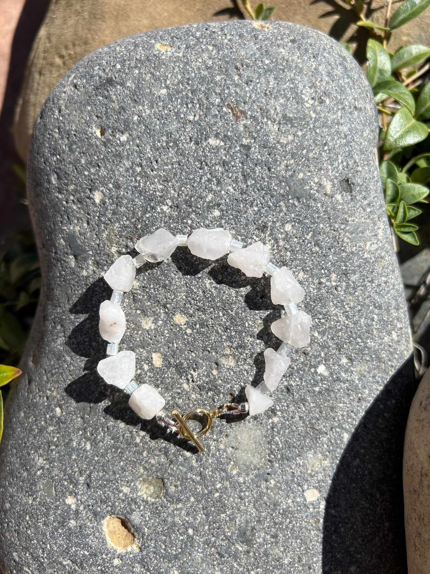 Rough Rose Quartz Bracelet