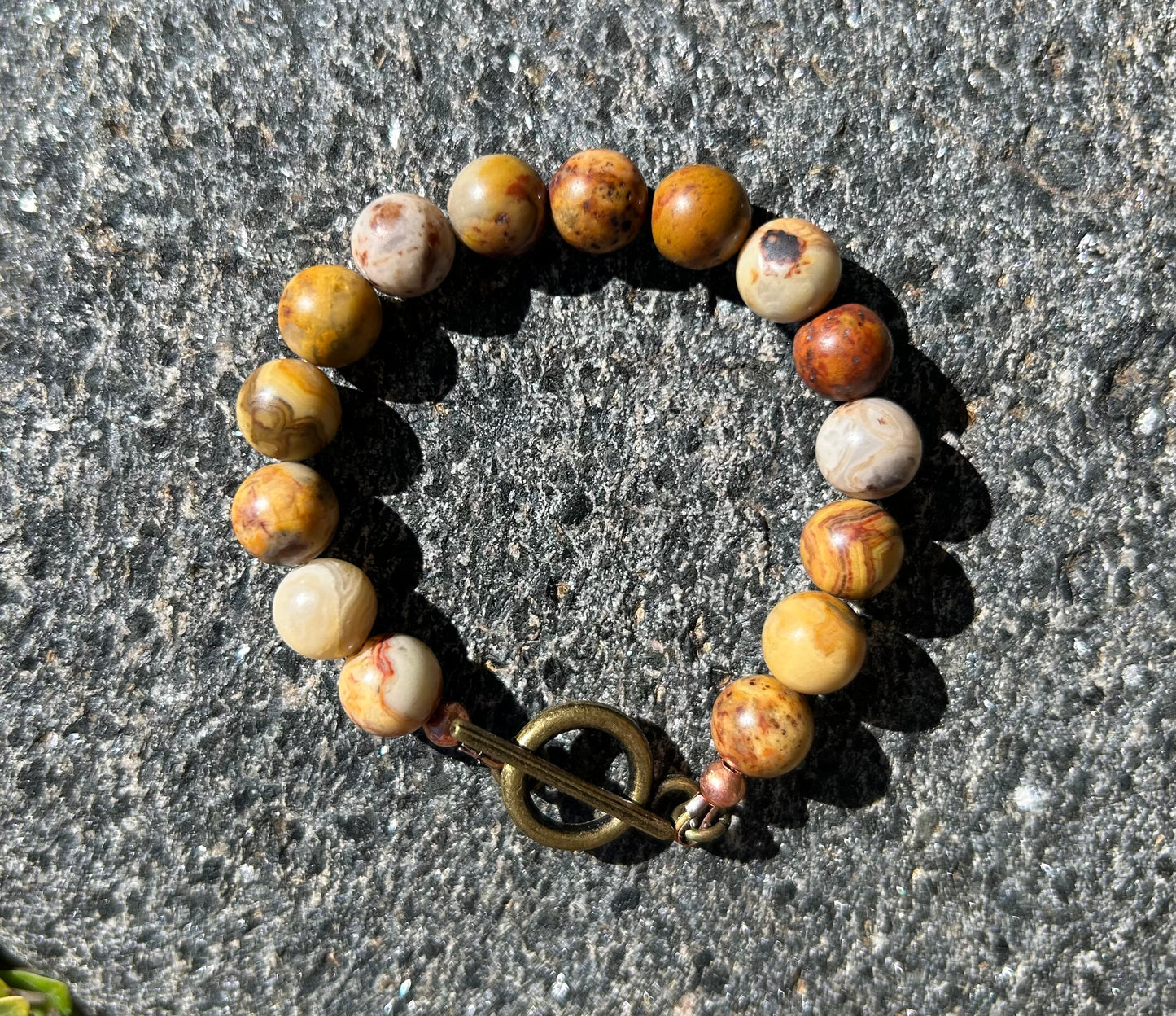 Crazy Lace Agate Bracelet