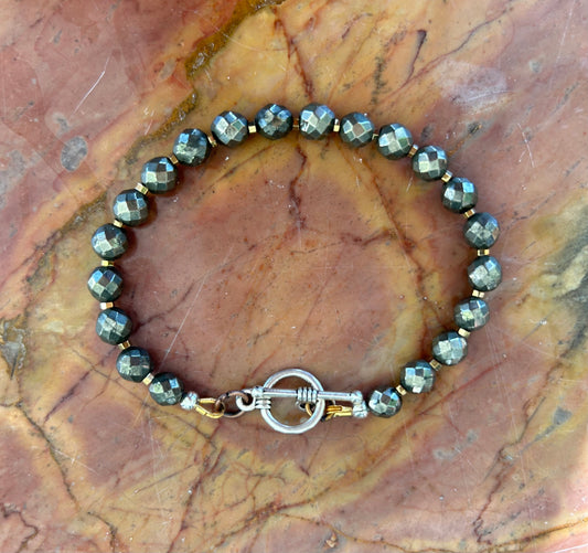 Pyrite & Hematite Bracelet