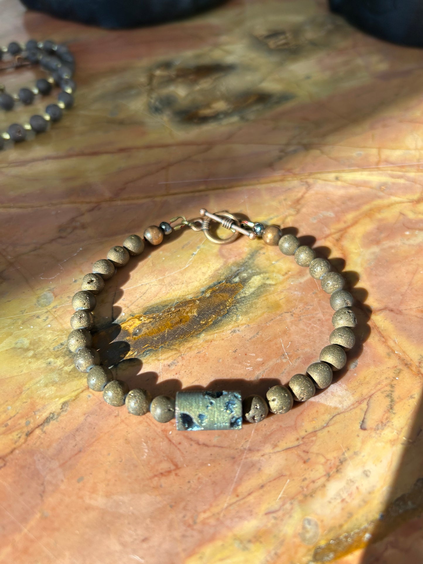 Druzy Agate 6mm Bracelet