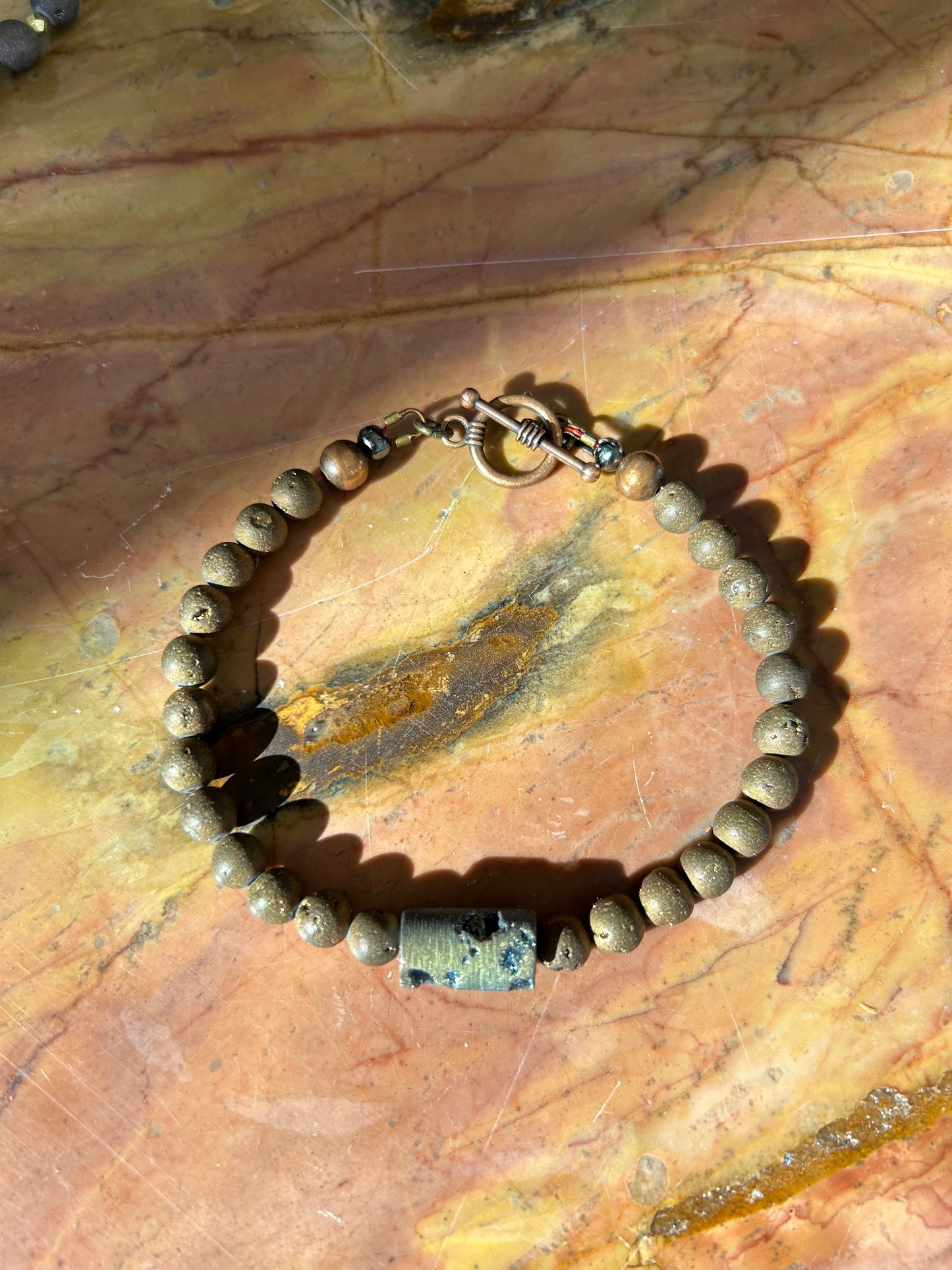 Druzy Agate 6mm Bracelet