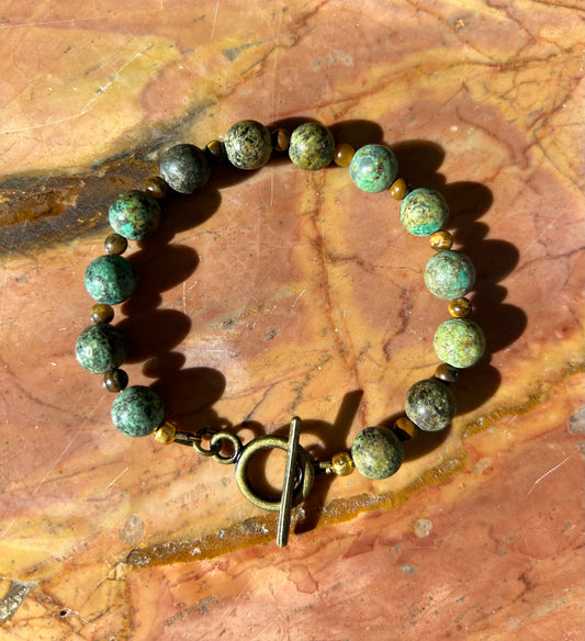 Turquoise & Tiger Eye (L)