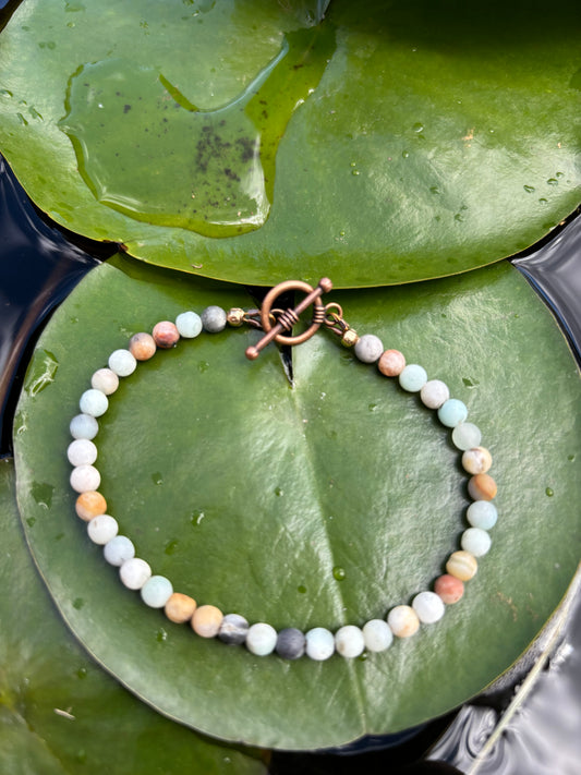 Amazonite 4mm Matte Bracelet