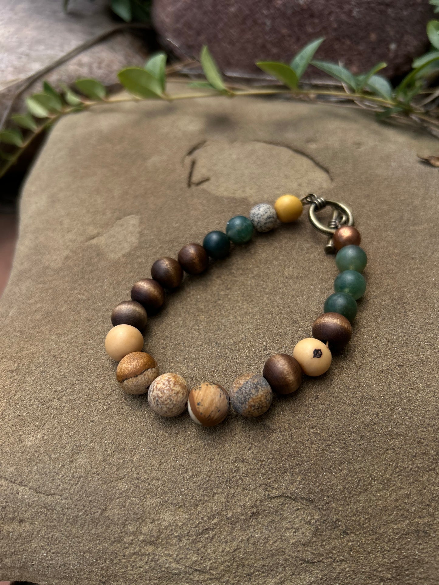 Picture Jasper & Moss Agate Bracelet