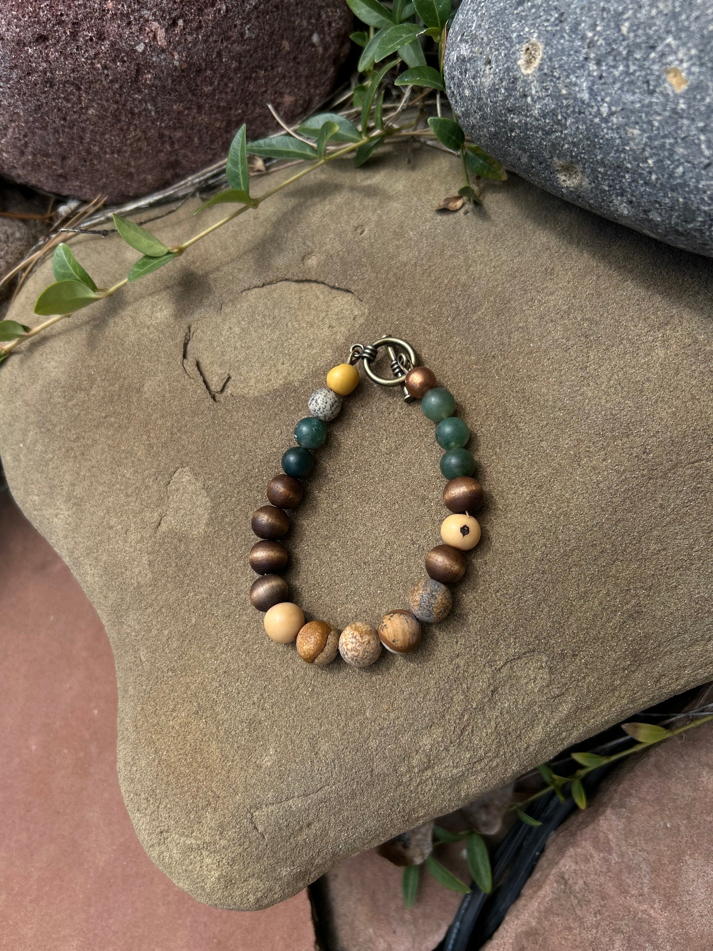 Picture Jasper & Moss Agate Bracelet