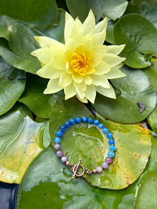 Kyanite Pink Tourmaline Fade Bracelet